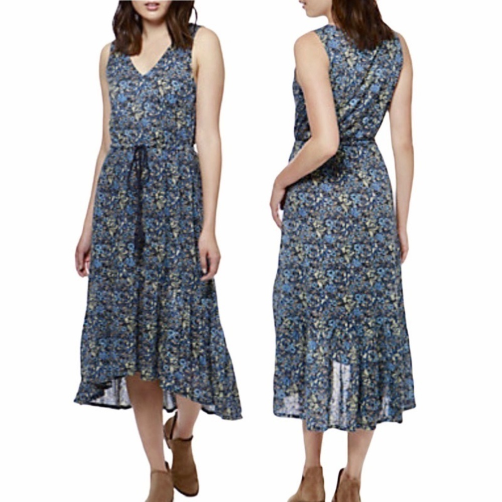Lucky brand long sleeveless dress with elastic waist